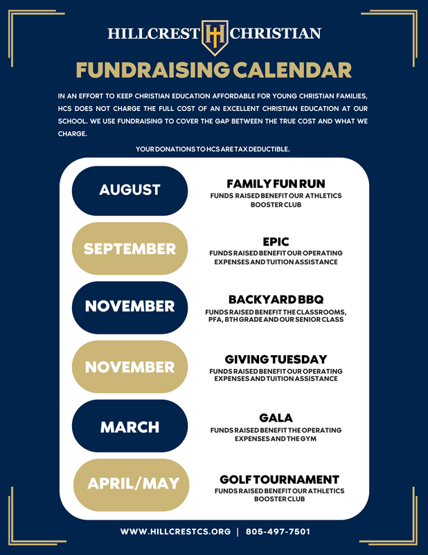欧博体育 Fundraising Schedule